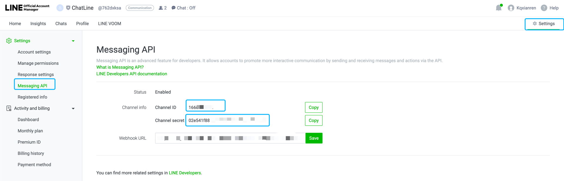 Line Bot Settings