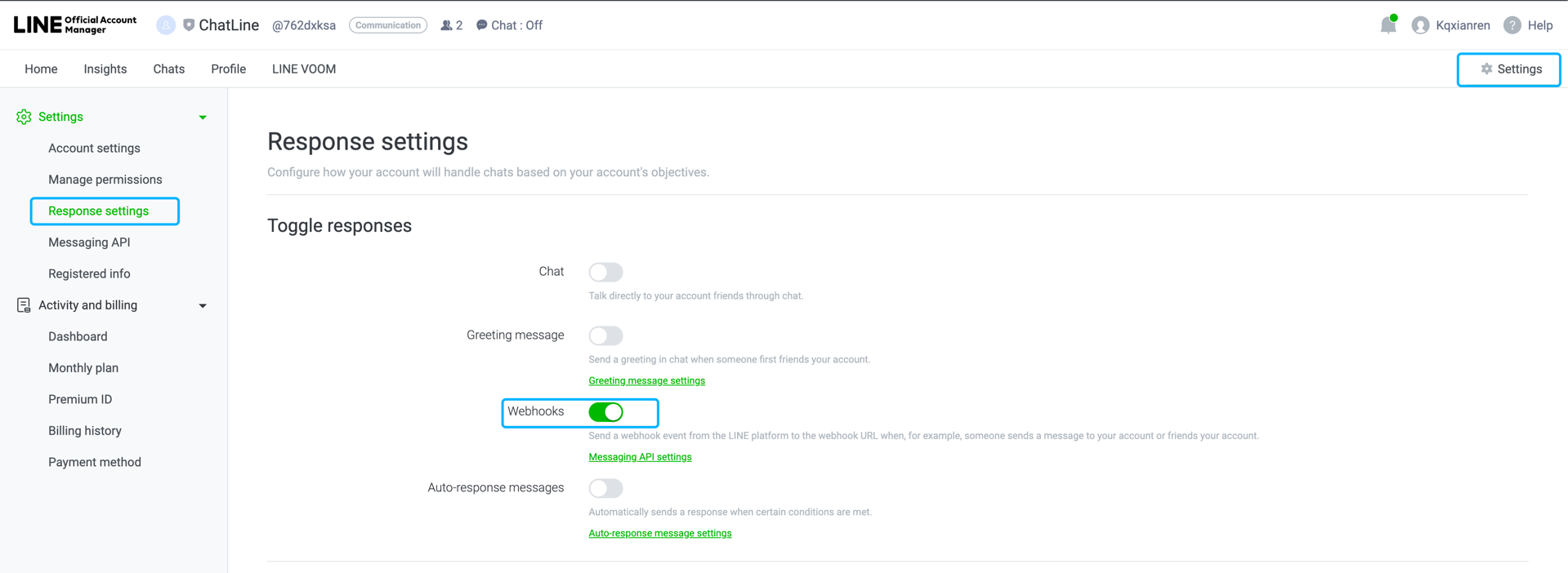 Line Bot Settings